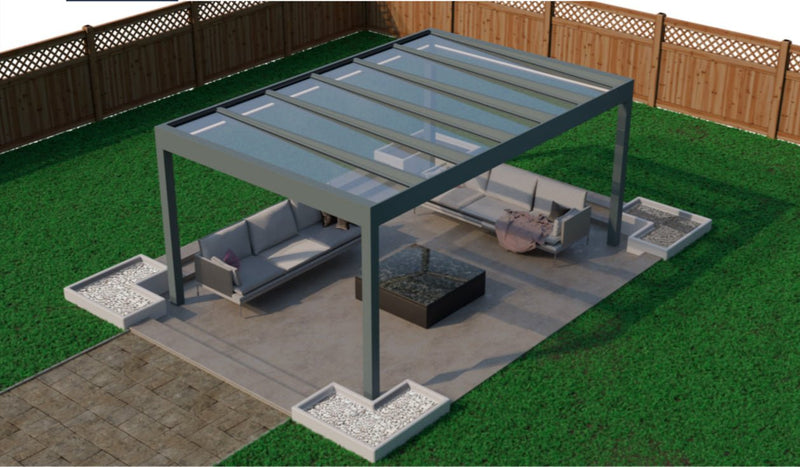 Load image into Gallery viewer, Skyview LED Glass Aluminium Pergola
