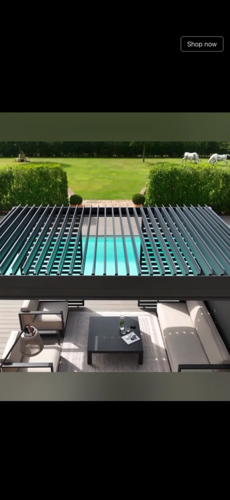 Load and play video in Gallery viewer, Maze 4 x 3m Aluminium Pergola Led Lights - Grey
