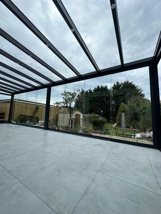 Skyline Aluminium Glass Room Pergola Veranda extension  Grey