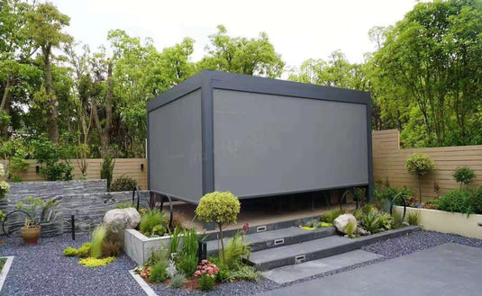 Nova Outdoor Living Pull Down Screen for Titan 3.6m Pergolas in Grey