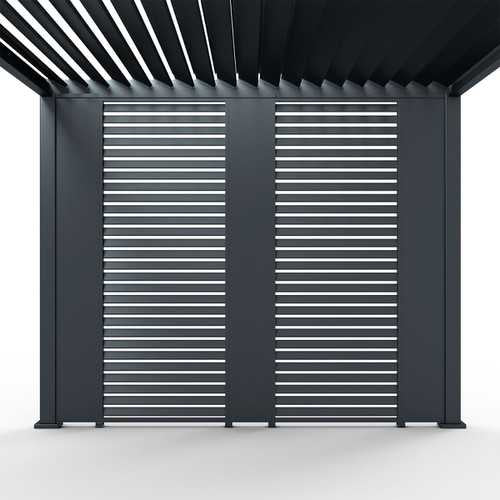 Nova - Titan Aluminium Pergola 31cm Solid Side Wall Panel - Grey