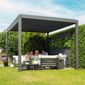 Titan Aluminium Pergola 4x3m  Free Standing Grey