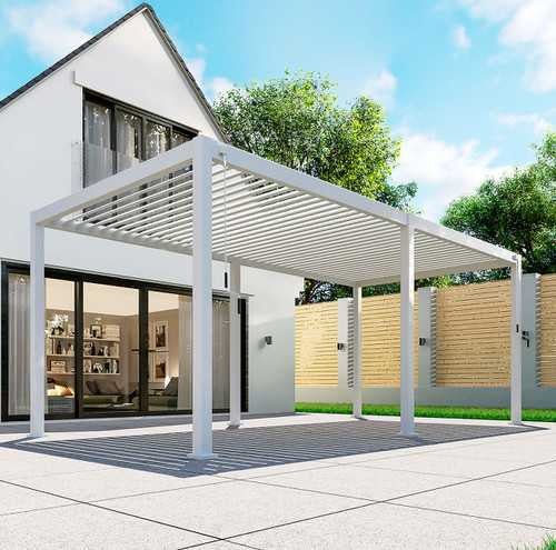 Load image into Gallery viewer, Titan 5.3m x 3.6m White Aluminium Pergola | Assembly Option
