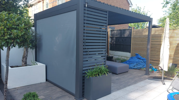 Titan Aluminium Pergola 4x3m  Free Standing Grey