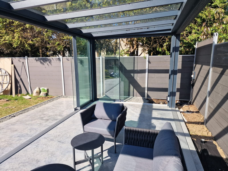 Load image into Gallery viewer, Ultraline Cube Aluminium Glass Sun Room Flat Roof Veranda
