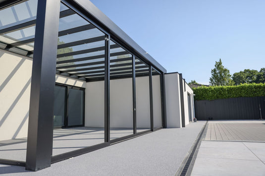 Ultraline Cube Aluminium Glass Sun Room Flat Roof Veranda