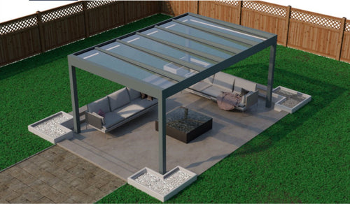 Skyview LED Glass Aluminium Carport Pergola