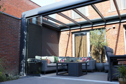 Ultraline Cube Aluminium Glass Sun Room Flat Roof Veranda