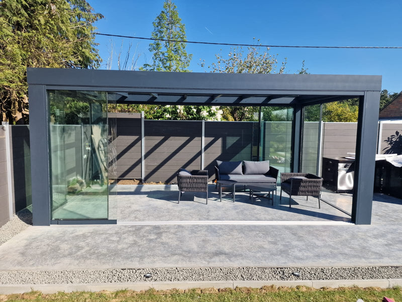 Load image into Gallery viewer, Ultraline Cube Aluminium Glass Sun Room Flat Roof Veranda
