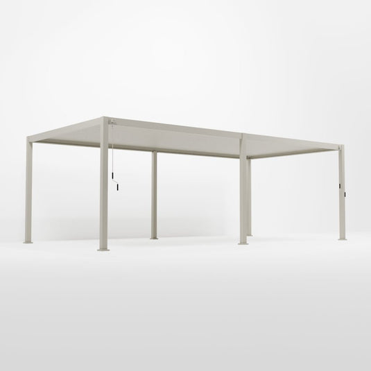 Titan 7.2m x 3.6m  Aluminium Pergola Pebble  | Assembly Option