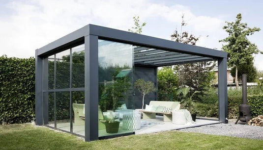 Ultraline Cube Aluminium Glass Sun Room Flat Roof Veranda