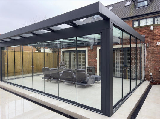 Skyview Cube Line Glass Sun Room Aluminium Veranda