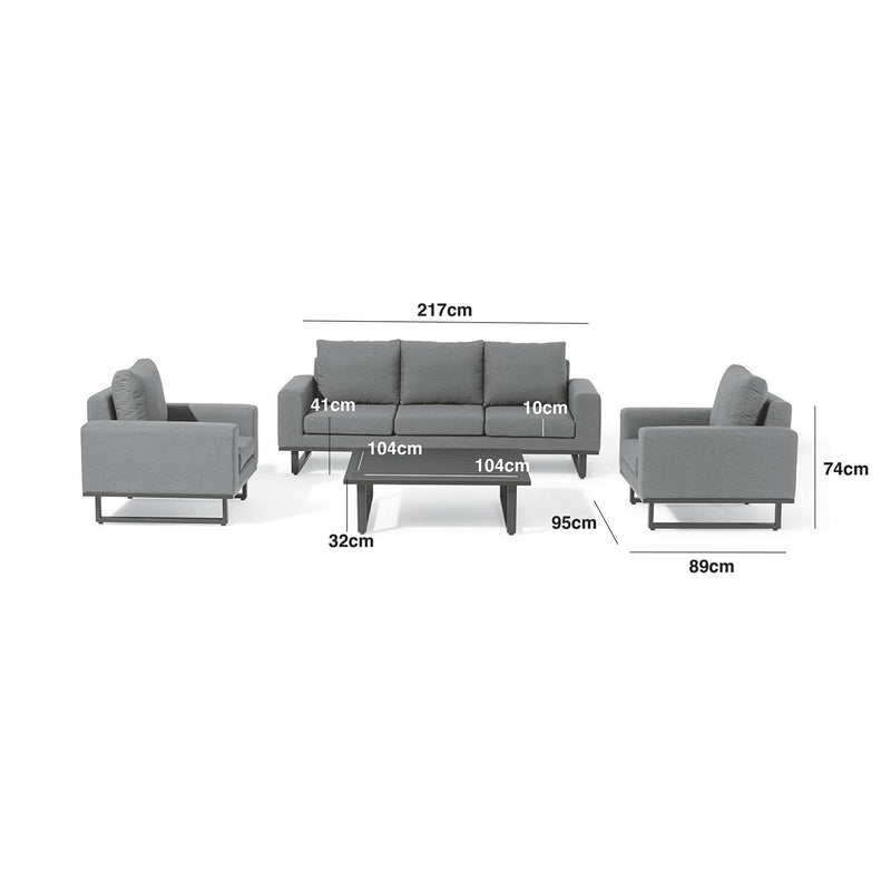 Load image into Gallery viewer, Maze - Outdoor Fabric Ethos 3 Seat Sofa Set - Flanelle
