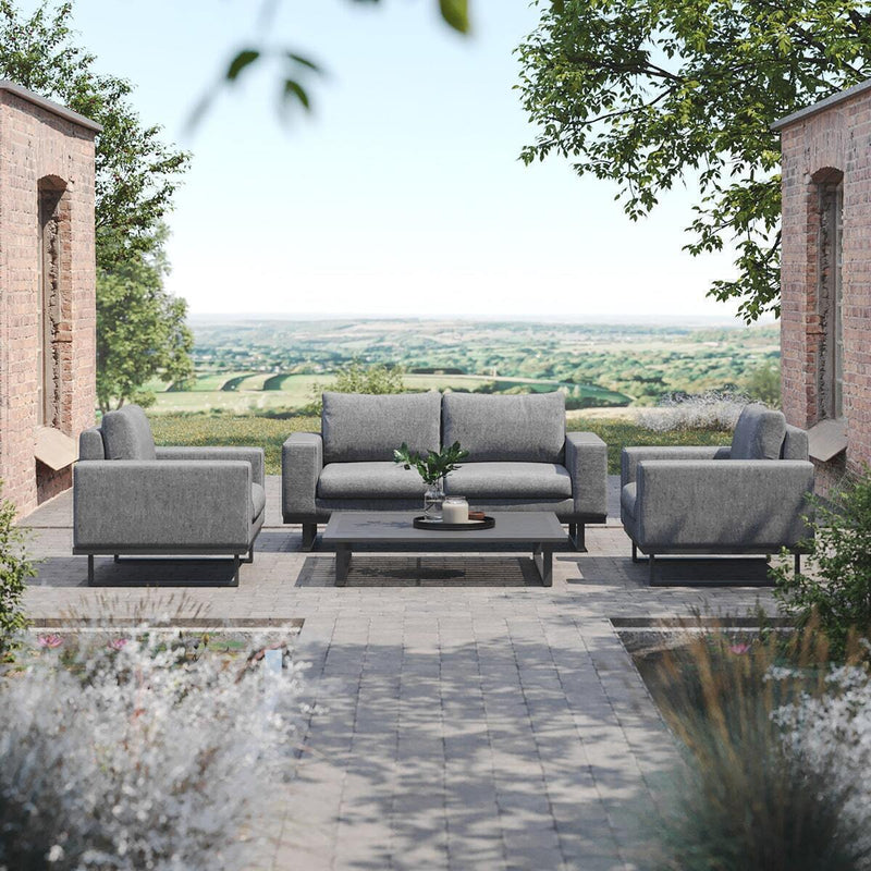 Load image into Gallery viewer, Maze - Outdoor Fabric Ethos 2 Seat Sofa Set - Flanelle
with Square Coffee Table
