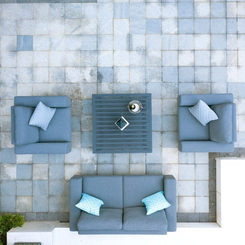 Load image into Gallery viewer, Maze - Outdoor Fabric Ethos 2 Seat Sofa Set - Flanelle
with Square Coffee Table
