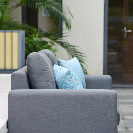 Maze - Outdoor Fabric Ethos 2 Seat Sofa Set - Flanelle
with Square Coffee Table