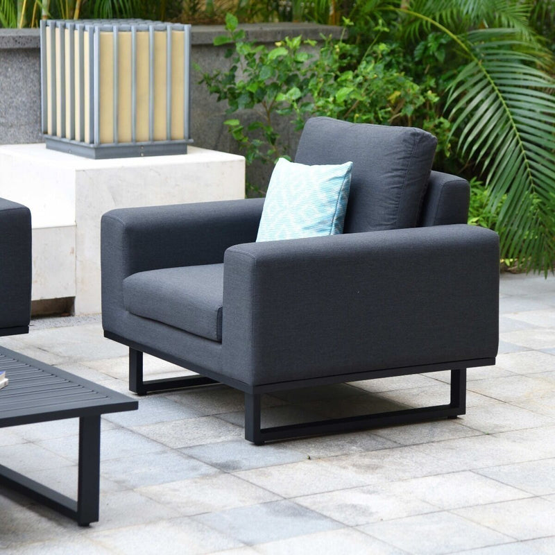 Load image into Gallery viewer, Maze - Outdoor Fabric Ethos 2 Seat Sofa Set - Charcoal
with Square Coffee Table
