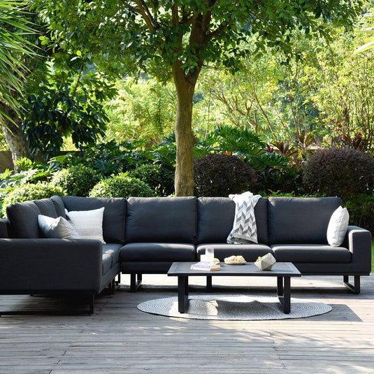 Maze - Outdoor Fabric Ethos Large Corner Group - Charcoal