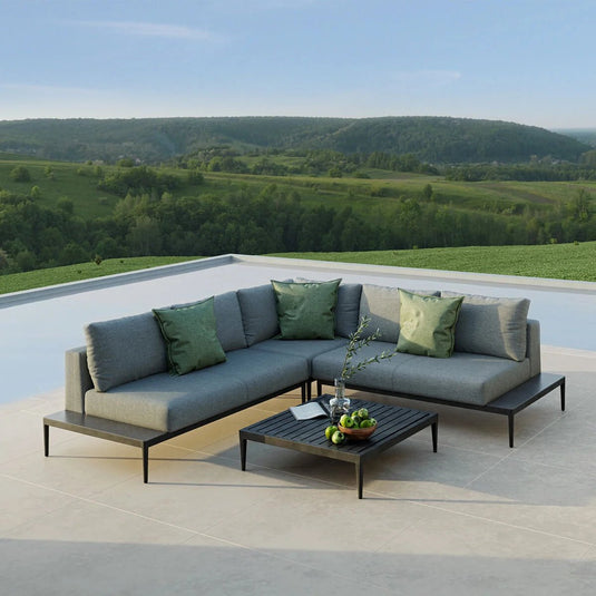 Maze - Outdoor Fabric Eve Corner Group - Flanelle