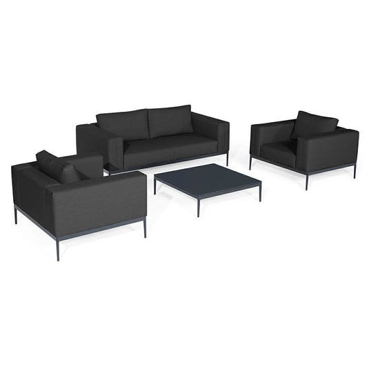 Maze - Outdoor Fabric Eve 2 Seat Sofa Set - Charcoal