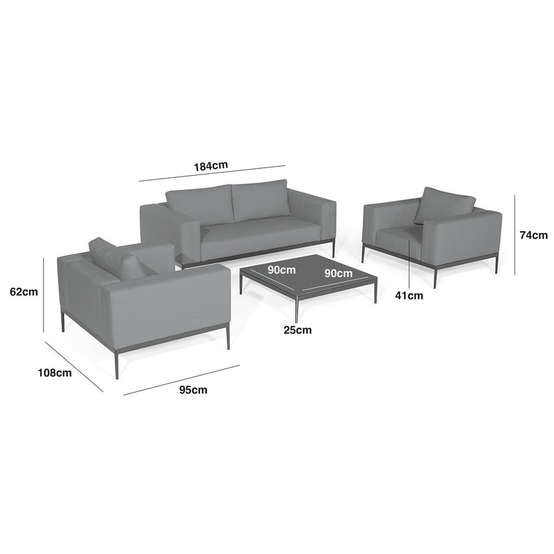 Load image into Gallery viewer, Maze - Outdoor Fabric Eve 2 Seat Sofa Set - Charcoal
