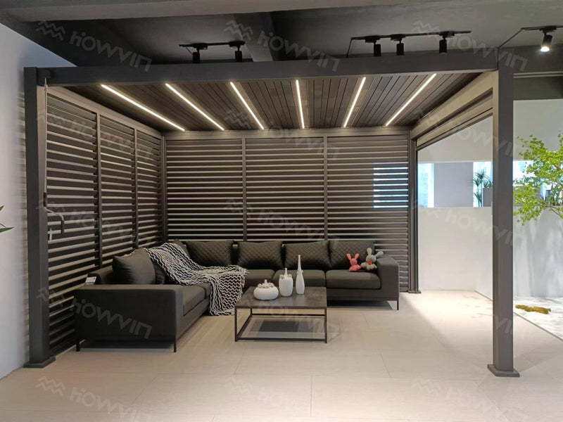 Load image into Gallery viewer, Skyline LED Aluminium Pergola 4m x 3m Rectangular - Grey
