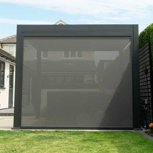 Titan Pull Down Screen for 2.6m pergola Grey