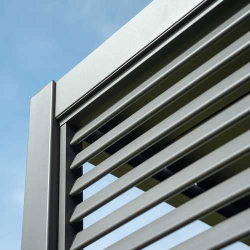 1.2m Aluminium Side Wall With Adjustable Louvres for 3.6 m Titan Pergola - Grey