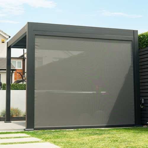 Load image into Gallery viewer, Pull Down Screen for 2.6m pergola Grey
