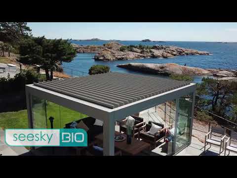 Load and play video in Gallery viewer, Seesky Bioclimatic Aluminium LED Motorised Pergola
