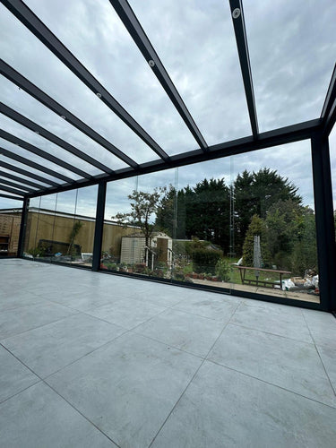 Deponti Skyline Aluminium Glass Room Pergola Veranda extension  Grey