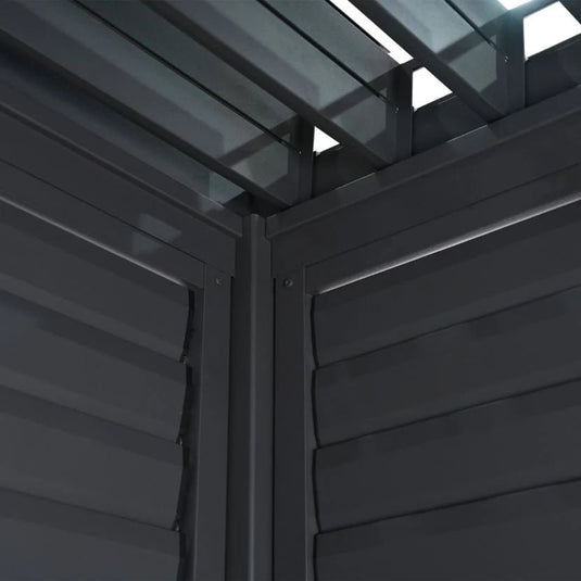 Nova - Titan 1m Aluminium Side Wall With Adjustable Louvres for 3m Titan Pergola - Grey