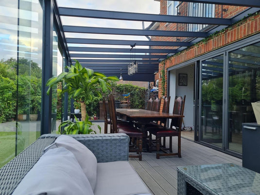 6x3m glass veranda 