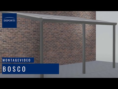Load and play video in Gallery viewer, Deponti Bosco Aluminium Pergola Veranda 4m x 3m Wall Mounted
