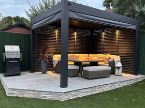 Titan Aluminium Pergola 4x3m Free Standing - Grey - Assembly Available