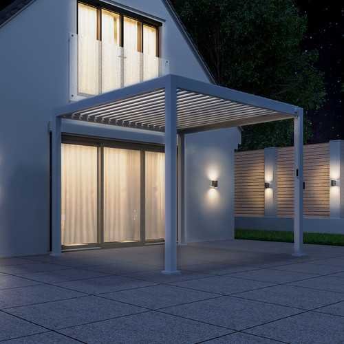 Nova - Titan Aluminium Pergola - 3m x 3m Square - White