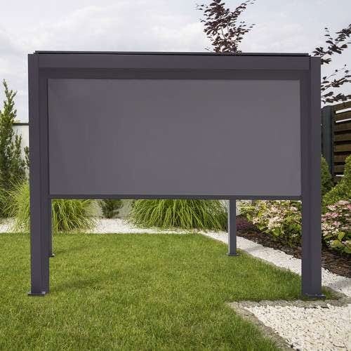 Nova - Outdoor Living Pull Down Screen for Titan 4m Pergolas in Grey