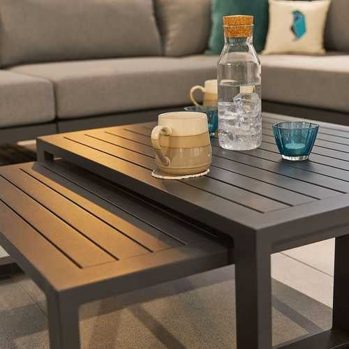 Nova - Alessandria Aluminium Corner Sofa Set with Table & Armchair - Grey