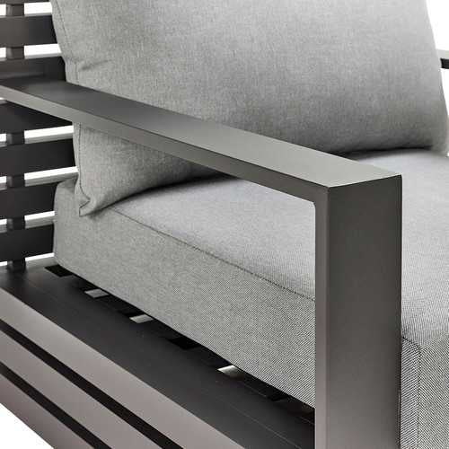 Nova - San Marino Aluminium Sinlgle Armchair - Grey