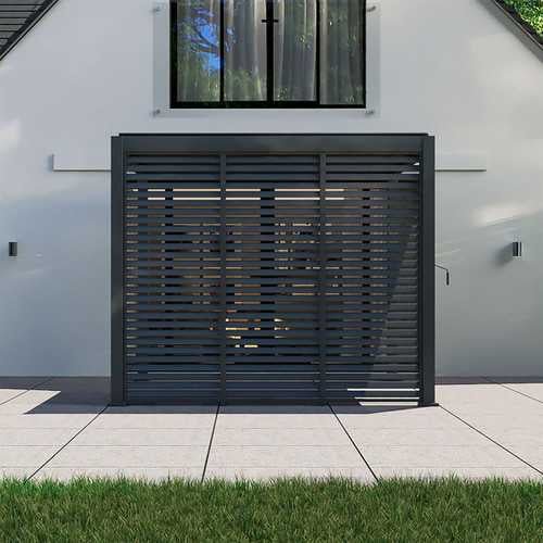 Nova - Titan 1.33m Aluminium Side Wall With Adjustable Louvres for 4m Titan Pergola - Grey