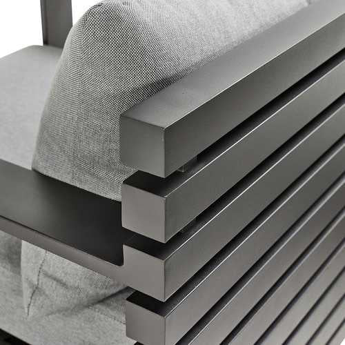 Nova - San Marino Aluminium Sinlgle Armchair - Grey
