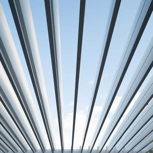 Titan Aluminium Wall Mounted Pergola - 3m x 3m Square - White