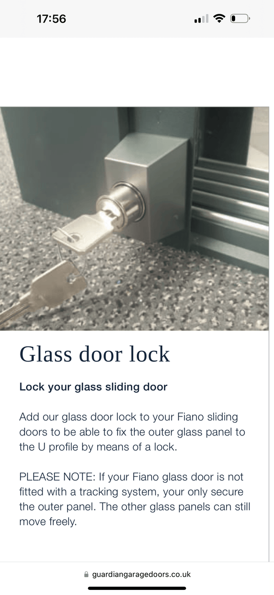 Lock for Deponti glass doors