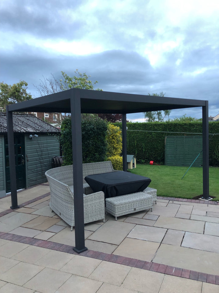 Nova - Titan Aluminium Pergola 4m x 3m Rectangular - Grey – Blakesley’s