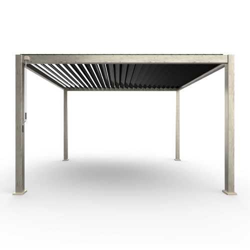 Nova - Titan Aluminium Pergola - 4m x 3m Rectangular - Wood Look