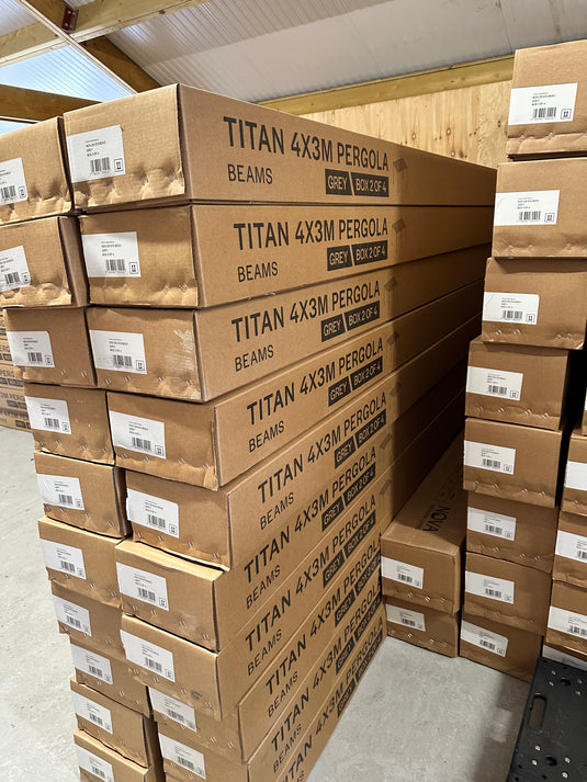 Nova - Titan Aluminium Pergola 4m x 3m - 4m x 3.6m + More | Assembly Service