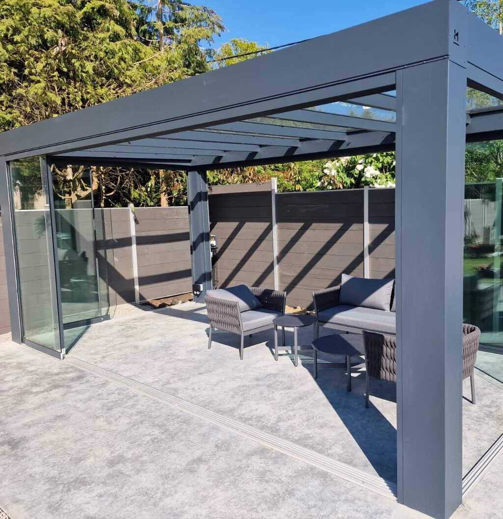 6x4m ultraline aluminium glass sun room veranda blakesleys dorset